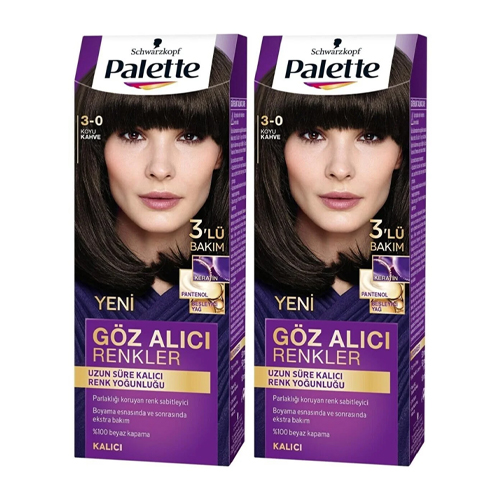 Palette Göz Alıcı Renkler 3-0 Koyu Kahve X 2 Adet