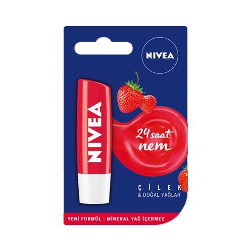 Nivea Lip Care Fruity Shine Çilek Dudak Bakım Kremi 5.5 ml