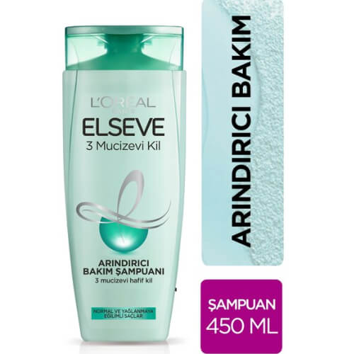 Elseve 3 Mucizevi Kil Ağırlaştırmayan Bakım Şampuanı 450 ml 