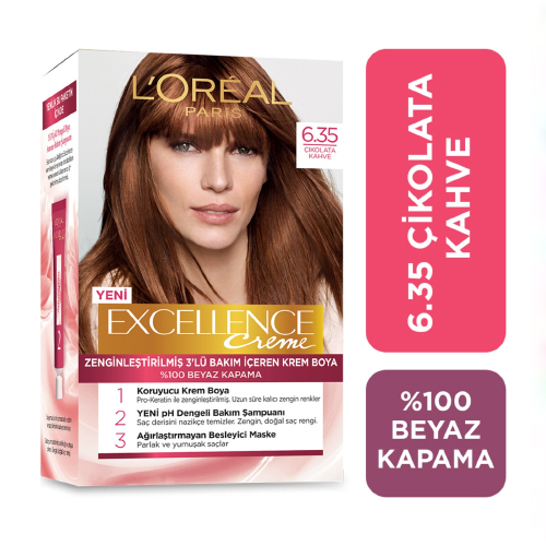 Excellence Saç Boyası. Çikolata Kahve (6.35) *6