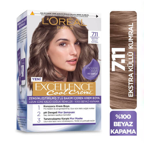 Excellence Saç Boyası.Ekstra Küllü Kumral (7.11)*6