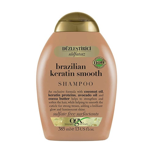 OGX Düzleştirici Brazilian Keratin Smooth Sülfatsız Şampuan 385 ml 