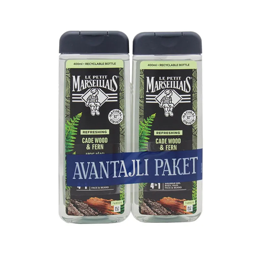 Le Petit Marseillais For Men Ardıç Ağacı Ve Fujer Duş Jeli 2 x 400 ml