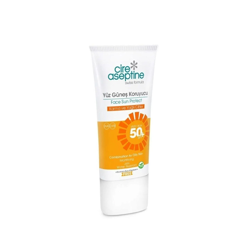 Cire Aseptine Yüz Güneş Koruyucu Spf 50 Karma Ve Yağlı Cilt 50 ml