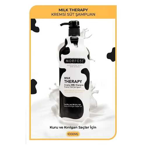 Morfose Milk Therapy Şampuan 1000 ml - Süt Proteinli, Onarıcı, Besleyici Etki