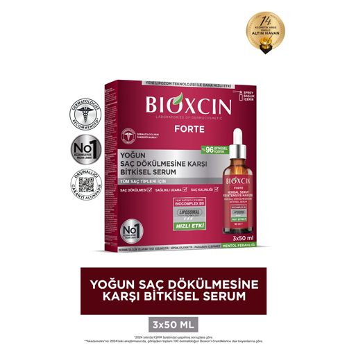 Bioxcin Forte Yoğun Saç Dökülmesine Karşı Bitkisel Serum 3x50ml